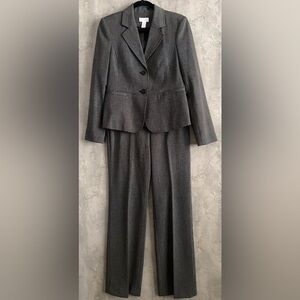 Charter Club 2pc Professional Black/White Houndstooth Jacket Pant Suit Set Sz 6